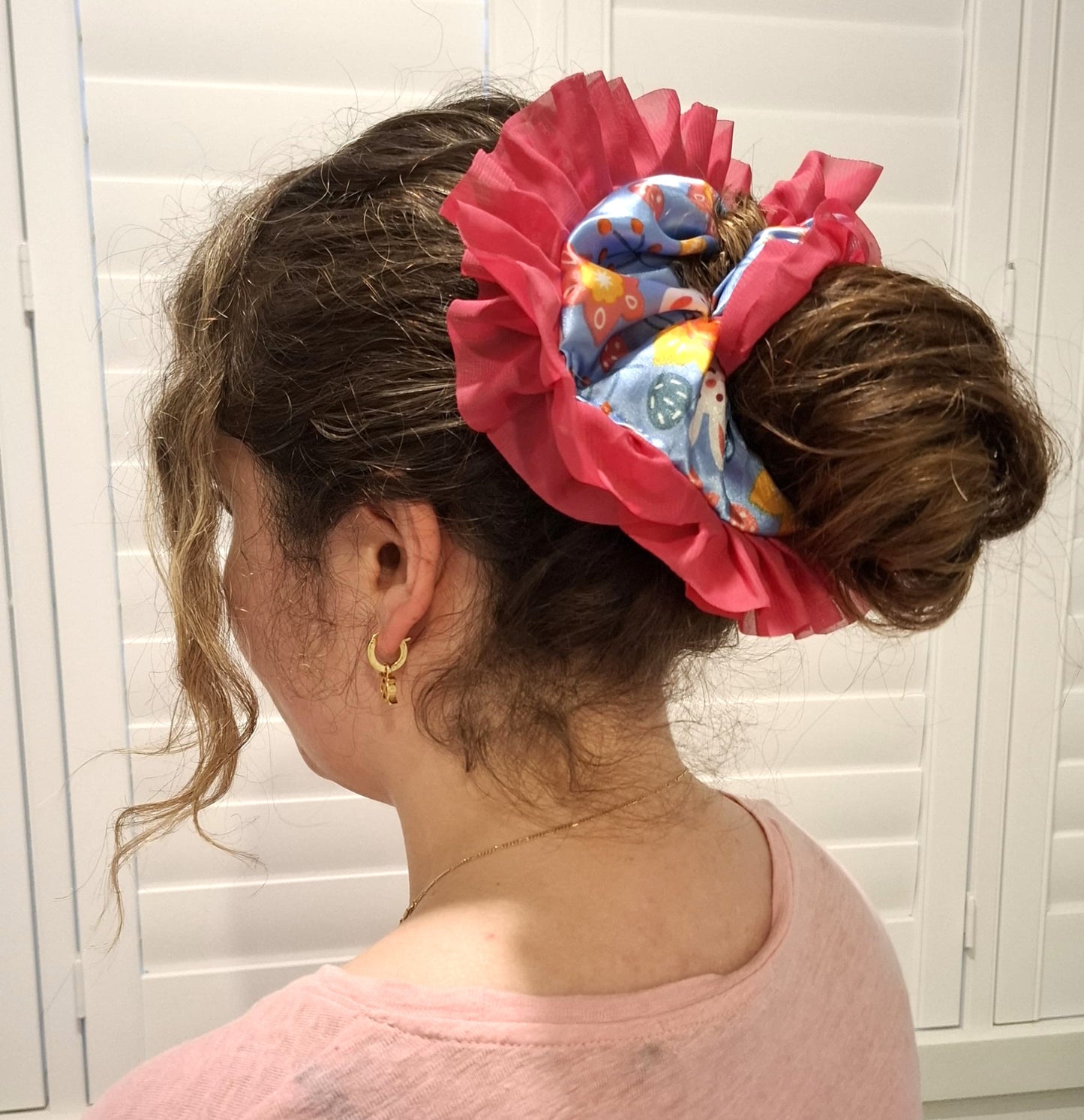 Happy Bunny Frill Scrunchie - Large