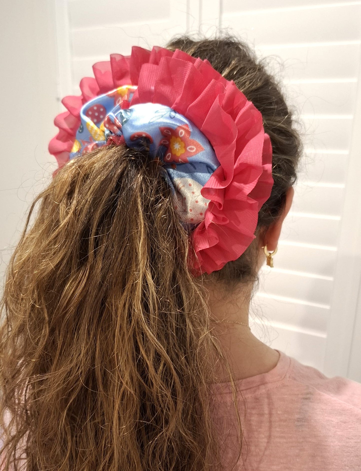 Happy Bunny Frill Scrunchie - Large